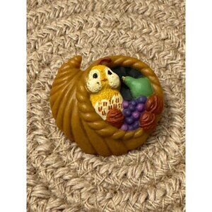 Vintage 1986 Fall Harvest Thanksgiving Hallmark Pin Brooch